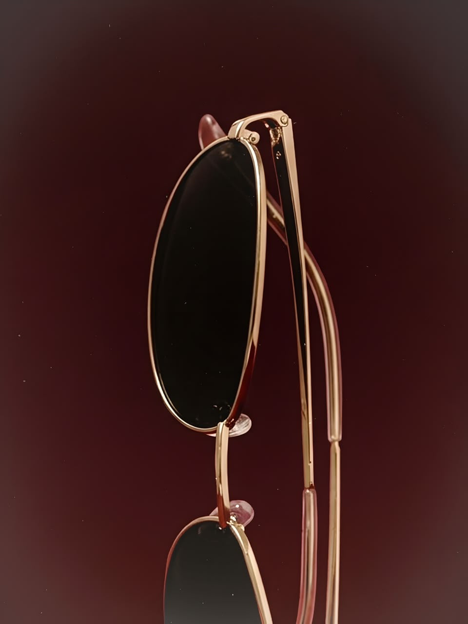 bruwnude oval unisex sunglasses